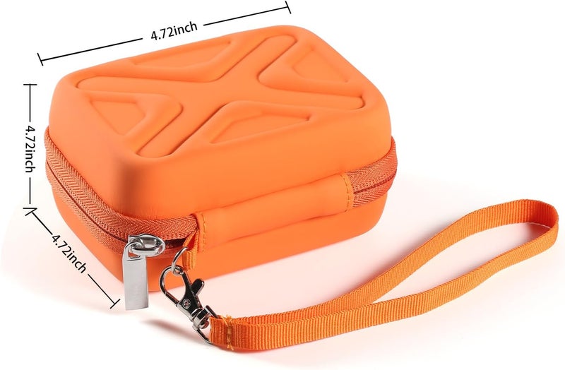BLK8IGHT Digital Camera Case for AbergBest 21 Mega Pixels 2.7" LCD Rechargeable HD/Kodak Pixpro/Canon PowerShot ELPH 180/190/Sony DSCW800/DSCW830 Cameras, Travel Carrying Protective Case for Camera- Orange - Image 3